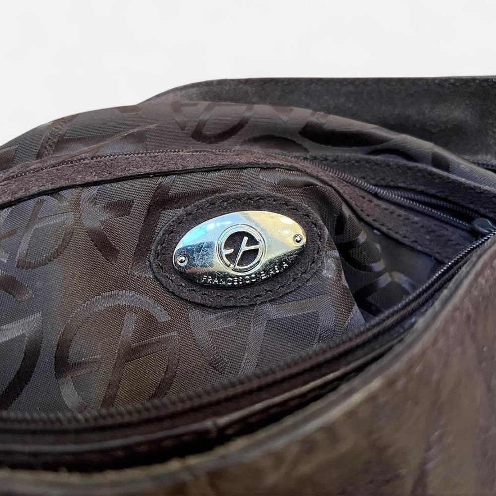 Francesco Biasia Dark Brown Italian Leather Handbag - Picture 7 of 7